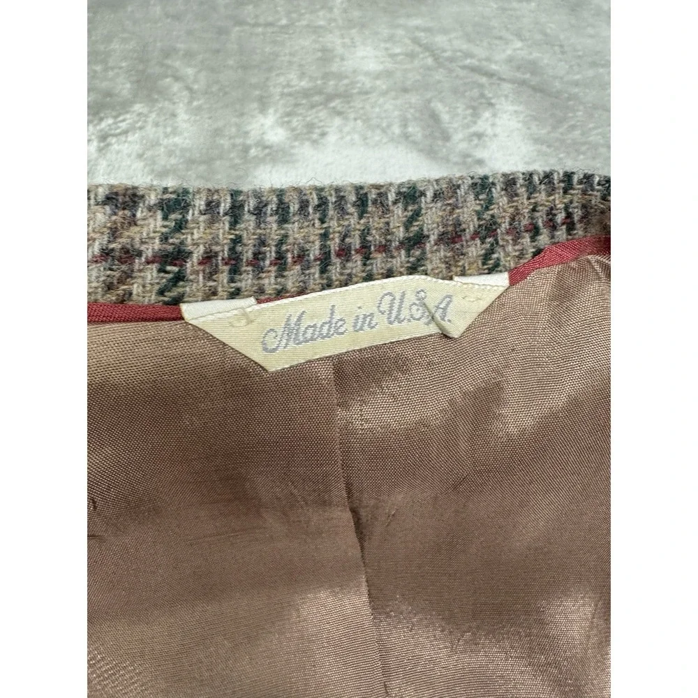 Vintage David Hunter Levi Strauss Blazer Jacket Mens 42R Plaid Tweed Western 70s